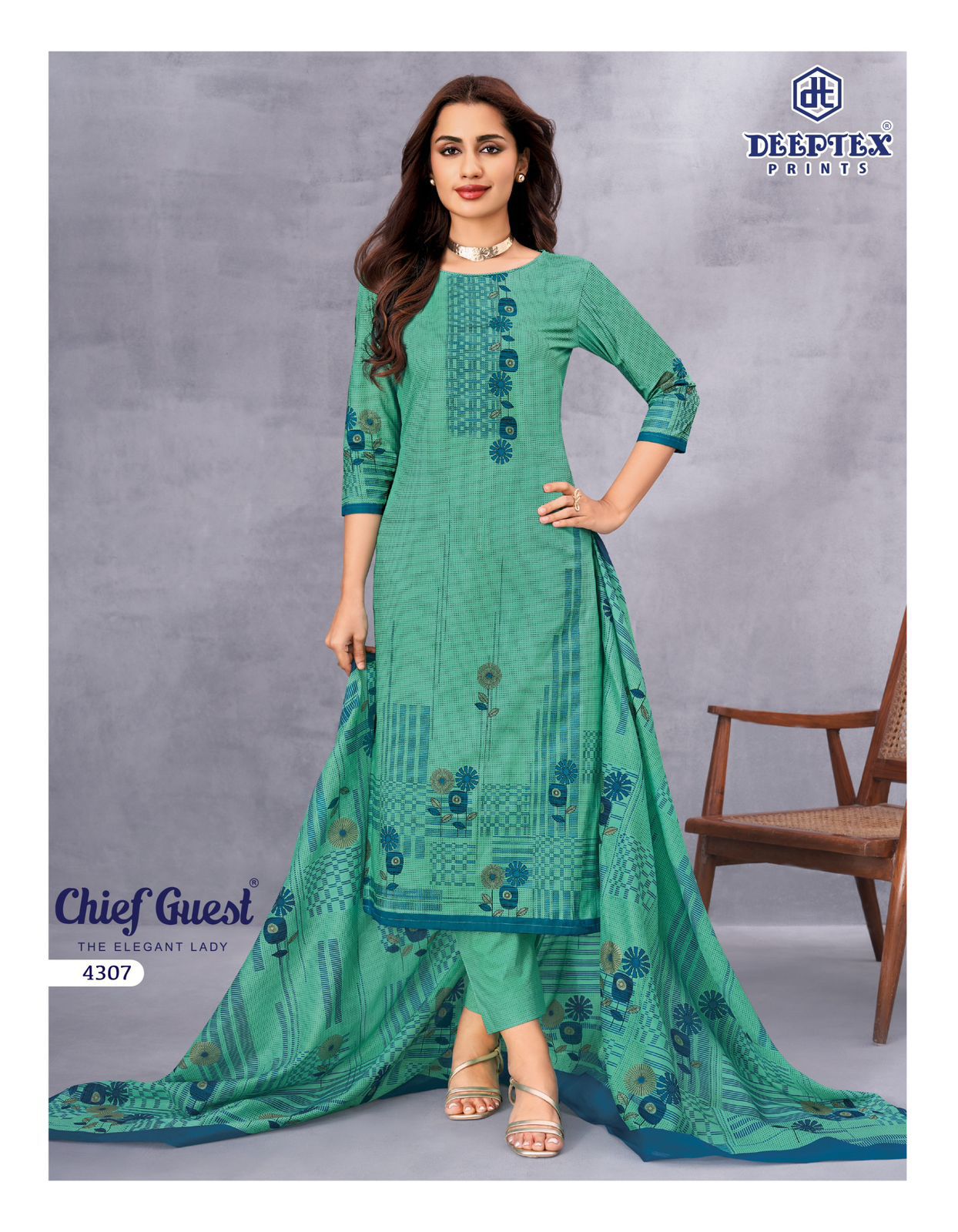 Chief Guest Vol 43 Deeptex Prints Cotton Dress Material Supplier Ahmedabad