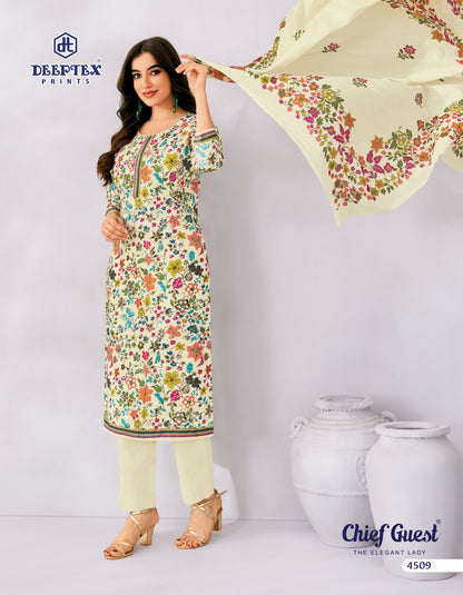 Chief Guest Vol 45 Deeptex Prints Cotton Dress Material Exporter Gujarat