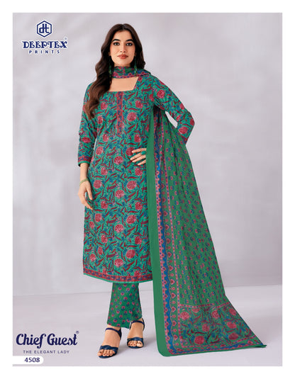 Chief Guest Vol 45 Deeptex Prints Cotton Dress Material Exporter Gujarat