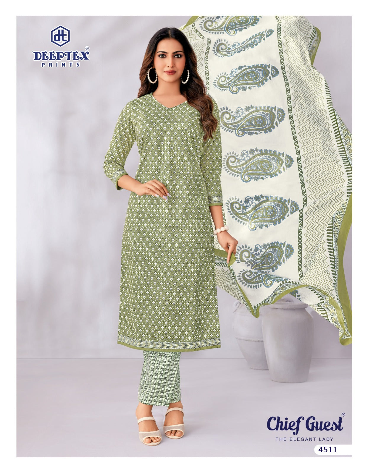 Chief Guest Vol 45 Deeptex Prints Cotton Dress Material Exporter Gujarat
