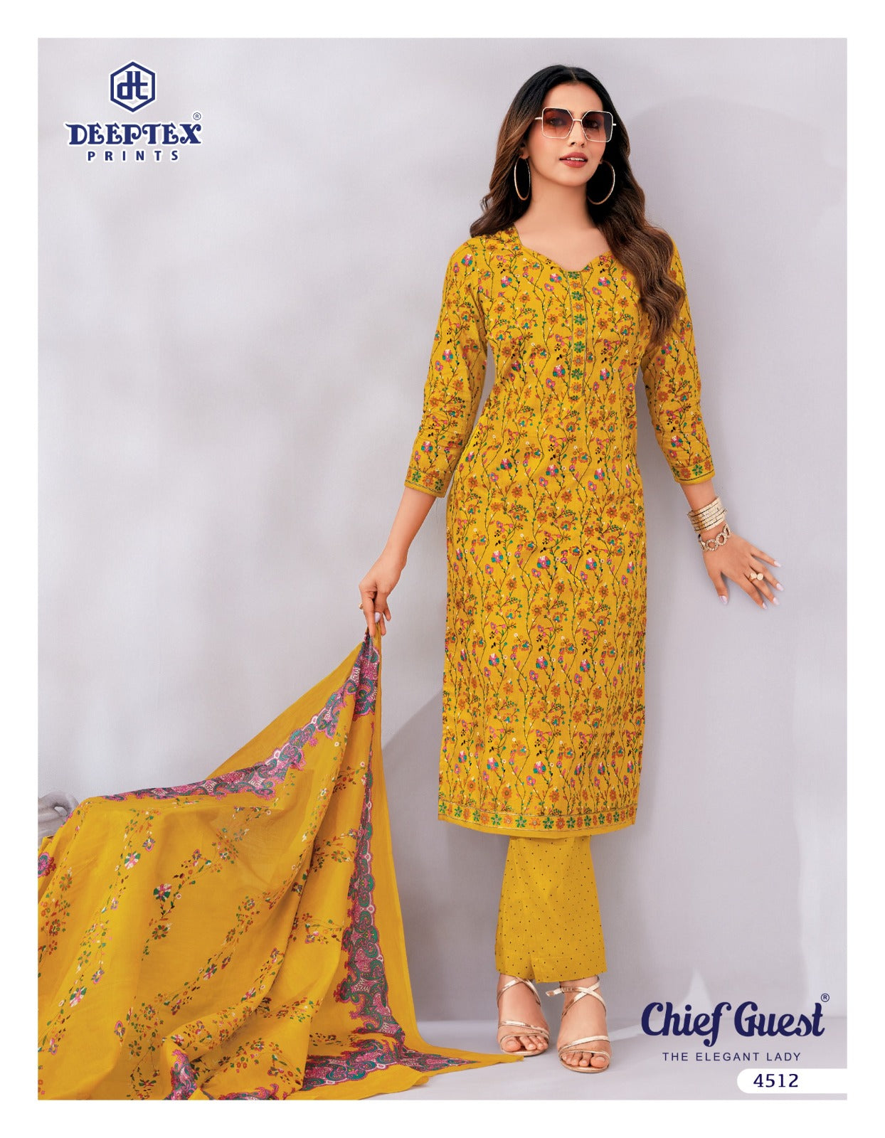 Chief Guest Vol 45 Deeptex Prints Cotton Dress Material Exporter Gujarat