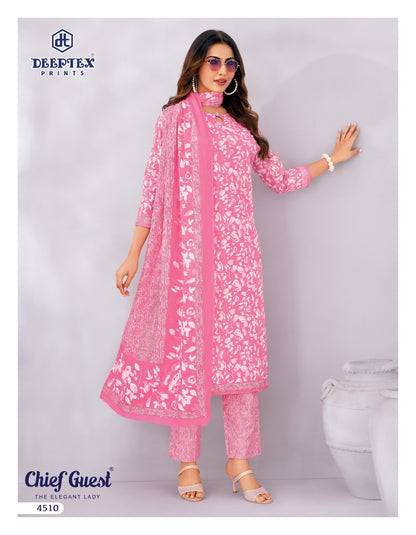 Chief Guest Vol 45 Deeptex Prints Cotton Dress Material Exporter Gujarat