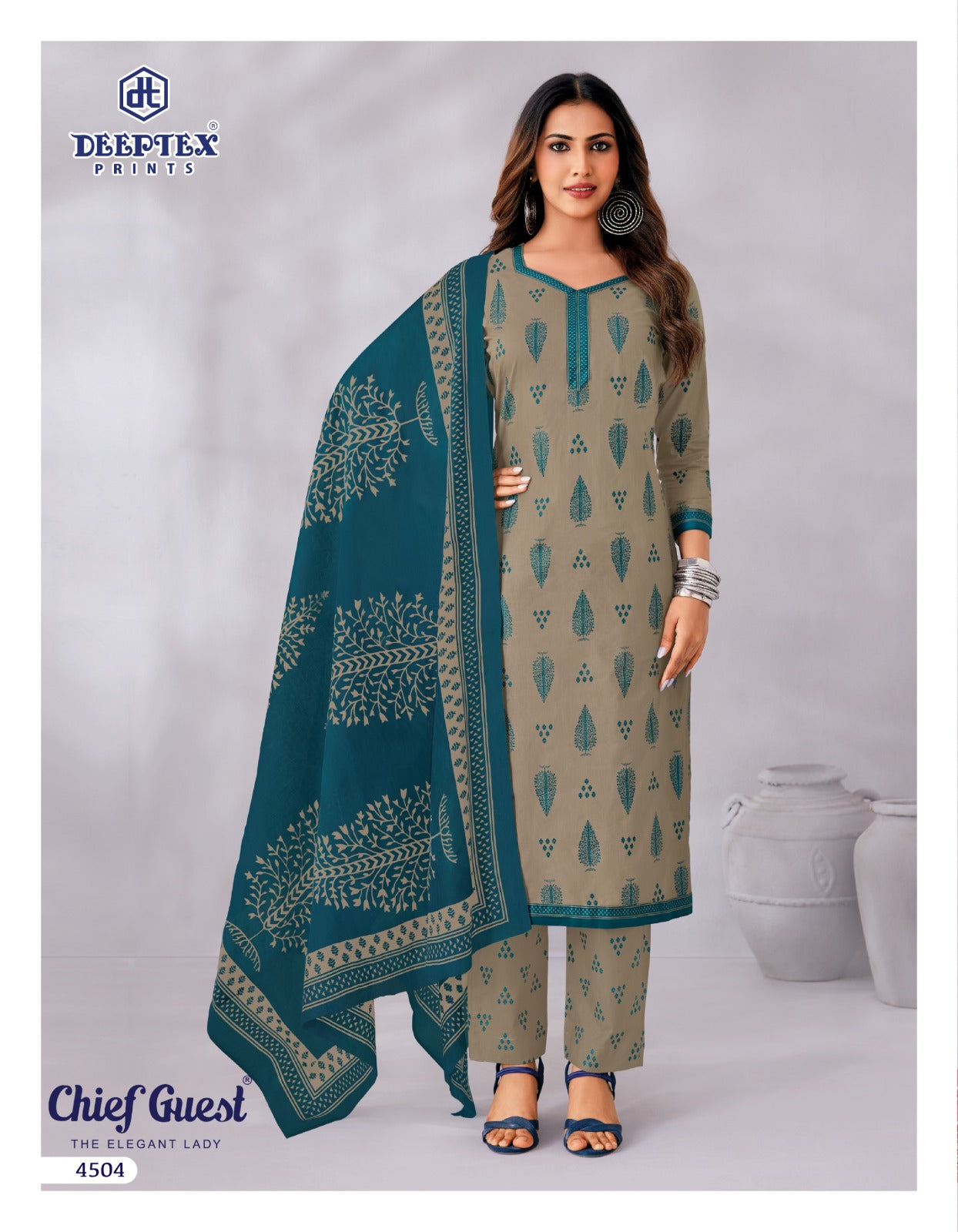 Chief Guest Vol 45 Deeptex Prints Cotton Dress Material Exporter Gujarat