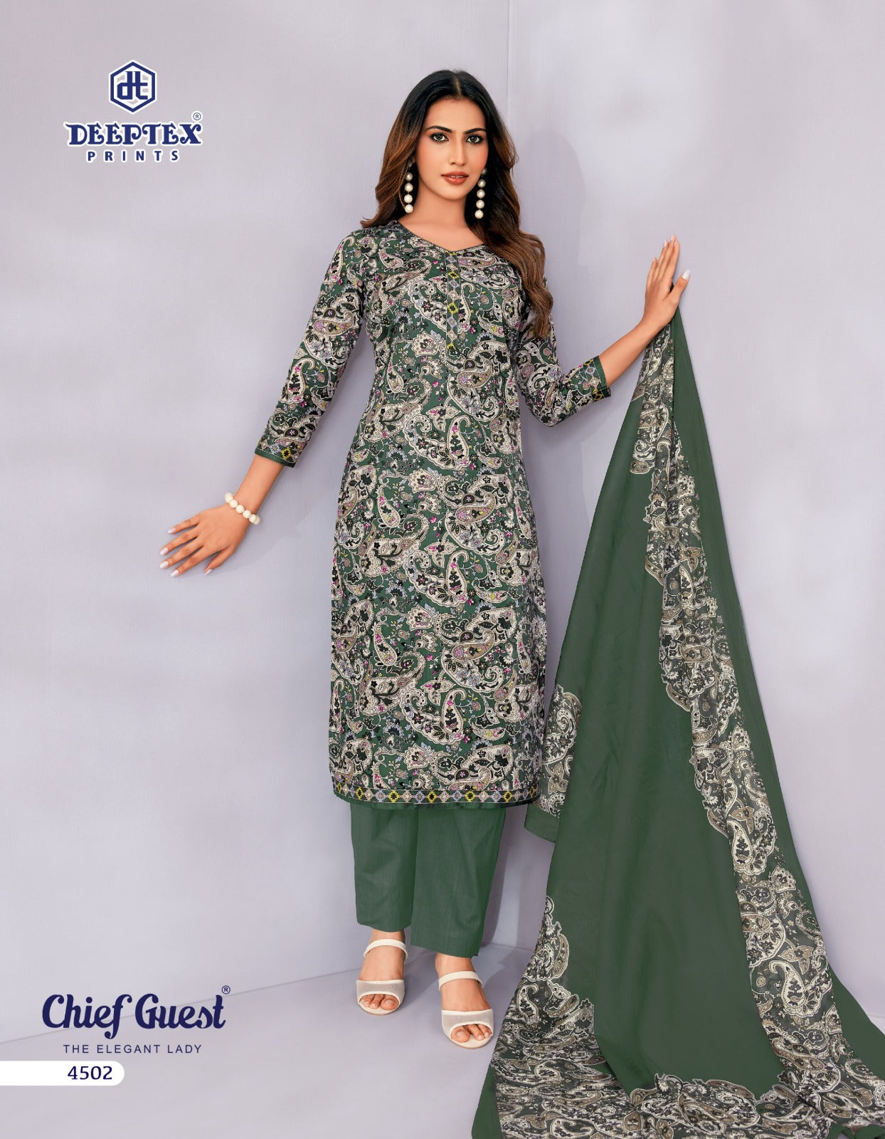 Chief Guest Vol 45 Deeptex Prints Cotton Dress Material Exporter Gujarat