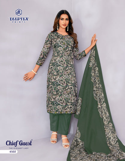 Chief Guest Vol 45 Deeptex Prints Cotton Dress Material Exporter Gujarat