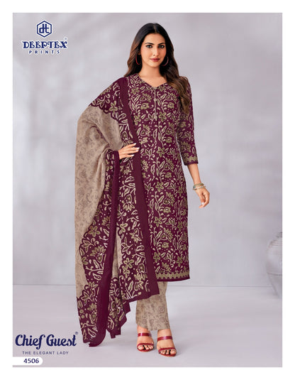 Chief Guest Vol 45 Deeptex Prints Cotton Dress Material Exporter Gujarat