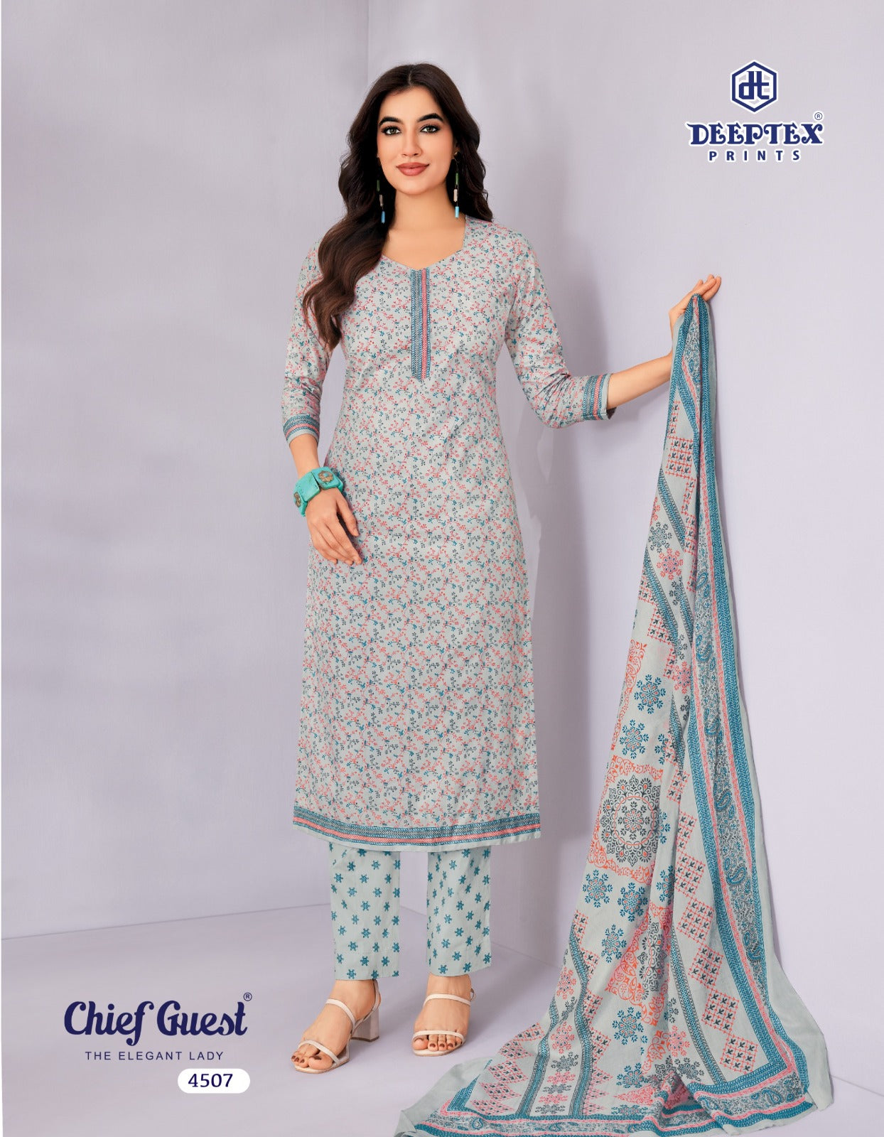 Chief Guest Vol 45 Deeptex Prints Cotton Dress Material Exporter Gujarat