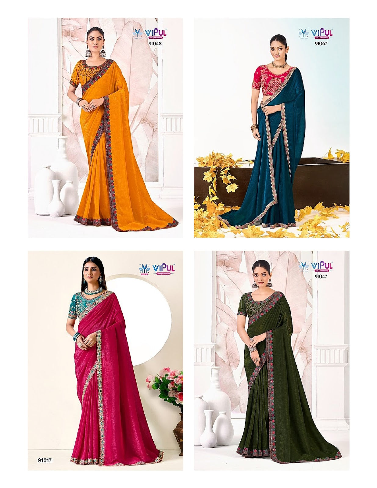 Chiffon 3008 Vipul Sarees Supplier India