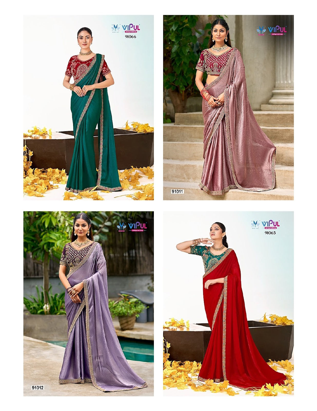 Chiffon 3008 Vipul Sarees Supplier India
