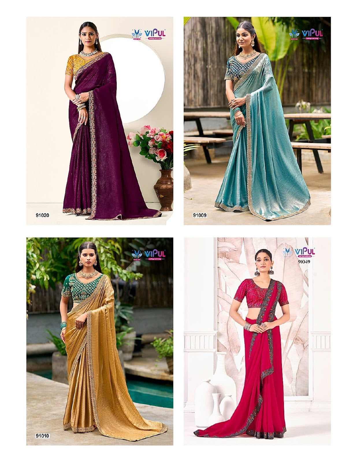 Chiffon 3008 Vipul Sarees Supplier India