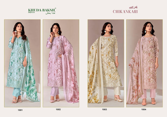 Chikankari Edition Khuda Baksh Prints Lawn Karachi Salwar Suits Manufacturer Ahmedabad