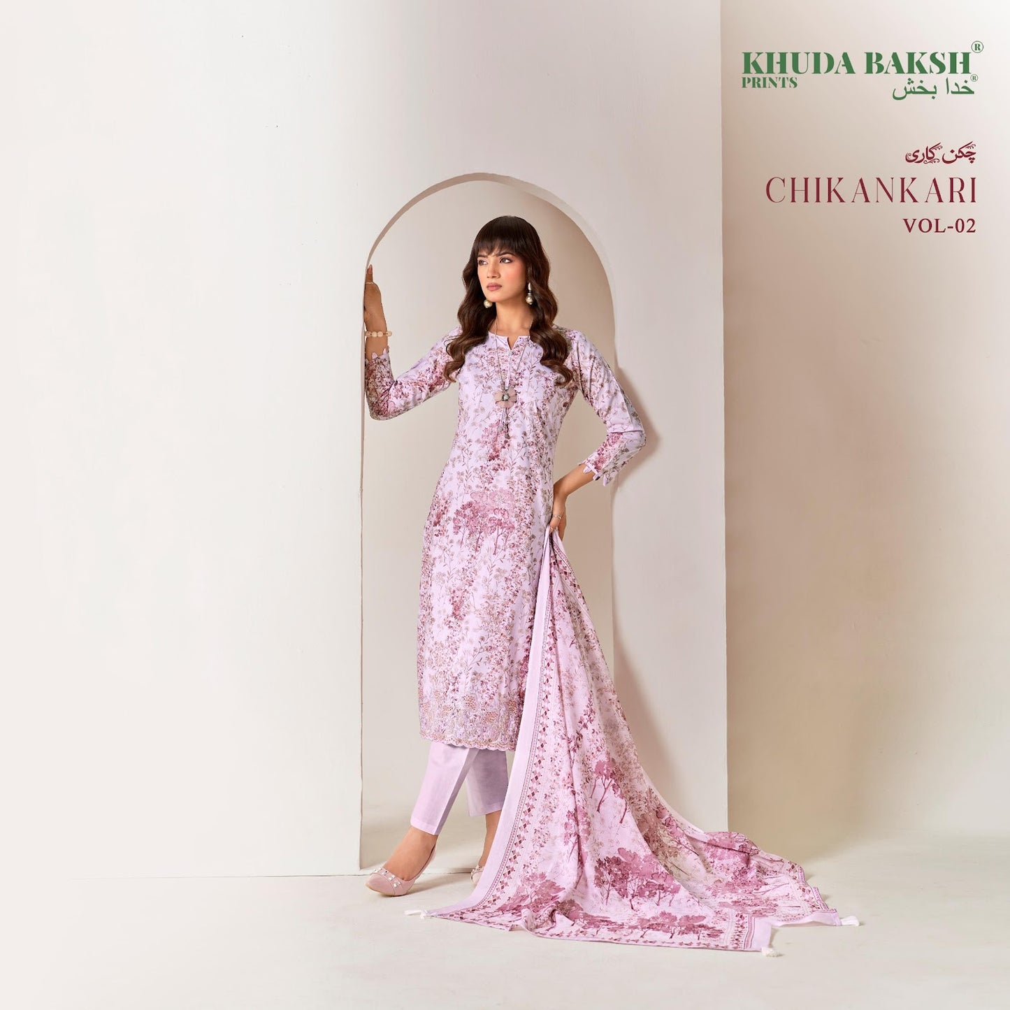 Chikankari Edition Khuda Baksh Prints Lawn Karachi Salwar Suits Manufacturer Ahmedabad