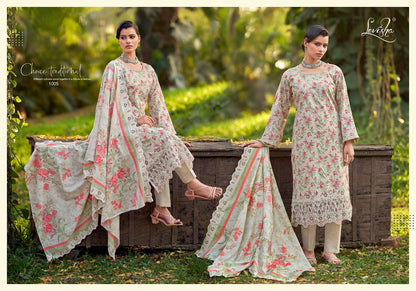 Chikankari Levisha Lawn Cotton Pakistani Patch Work Suits Supplier
