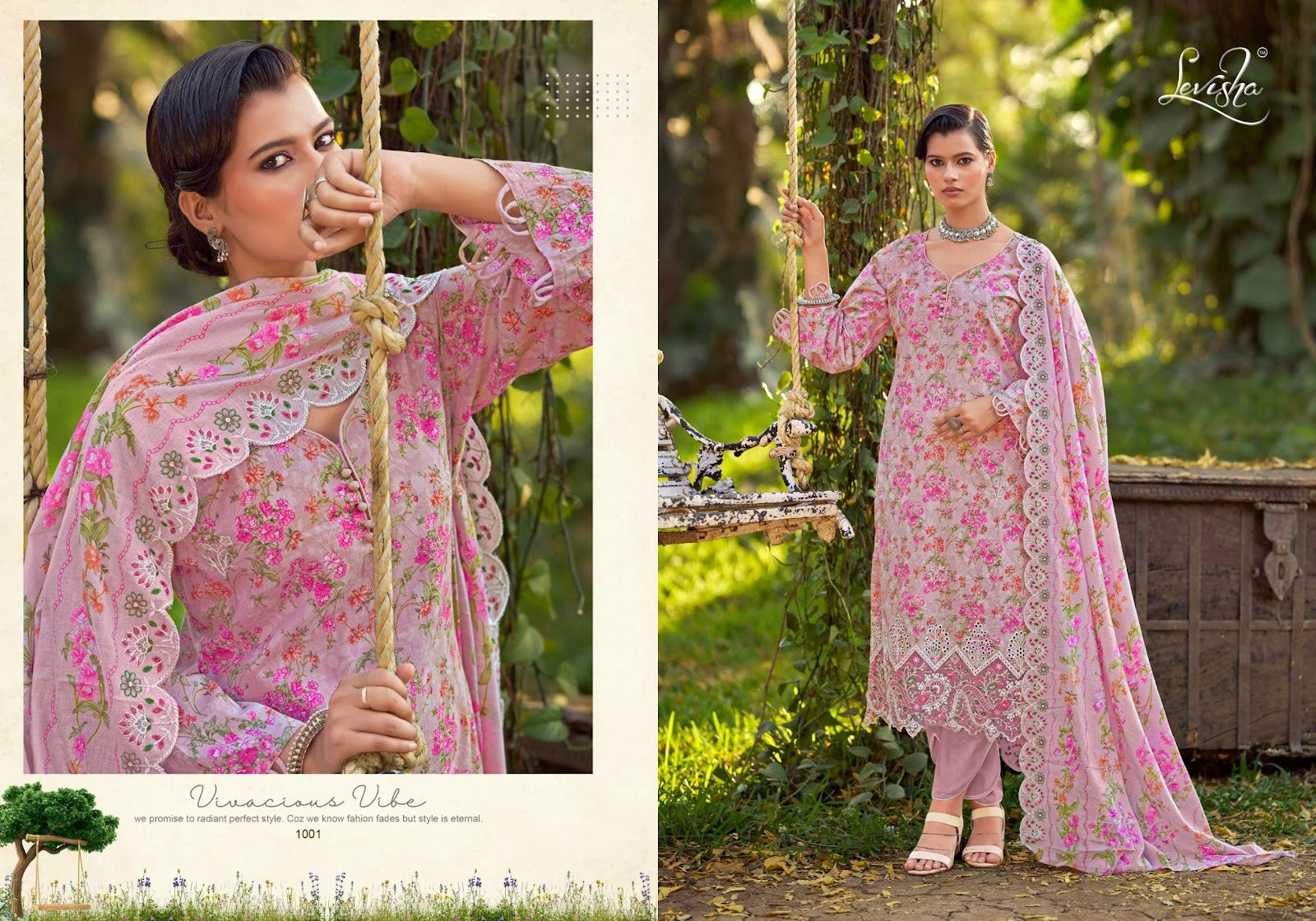 Chikankari Levisha Lawn Cotton Pakistani Patch Work Suits Supplier