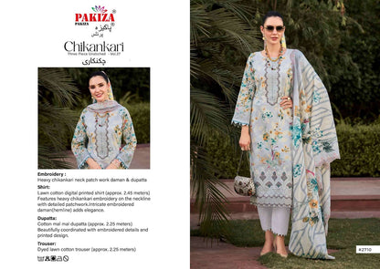 Chikankari Vol 27 Pakiza Prints Lawn Cotton Karachi Salwar Suits Supplier Ahmedabad