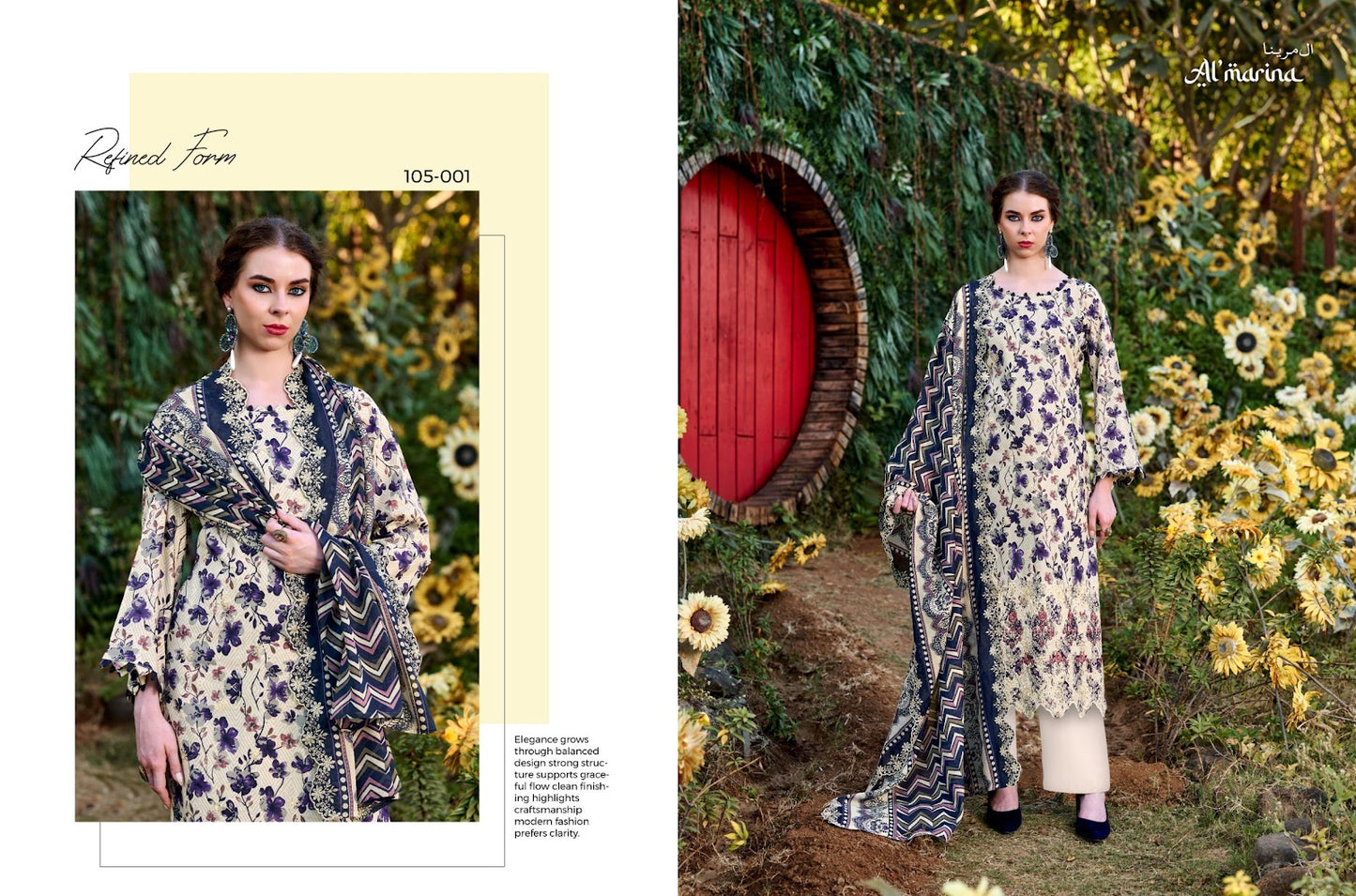 Chikankari Vol 3 Al Marina Cotton Karachi Salwar Suits Supplier Gujarat