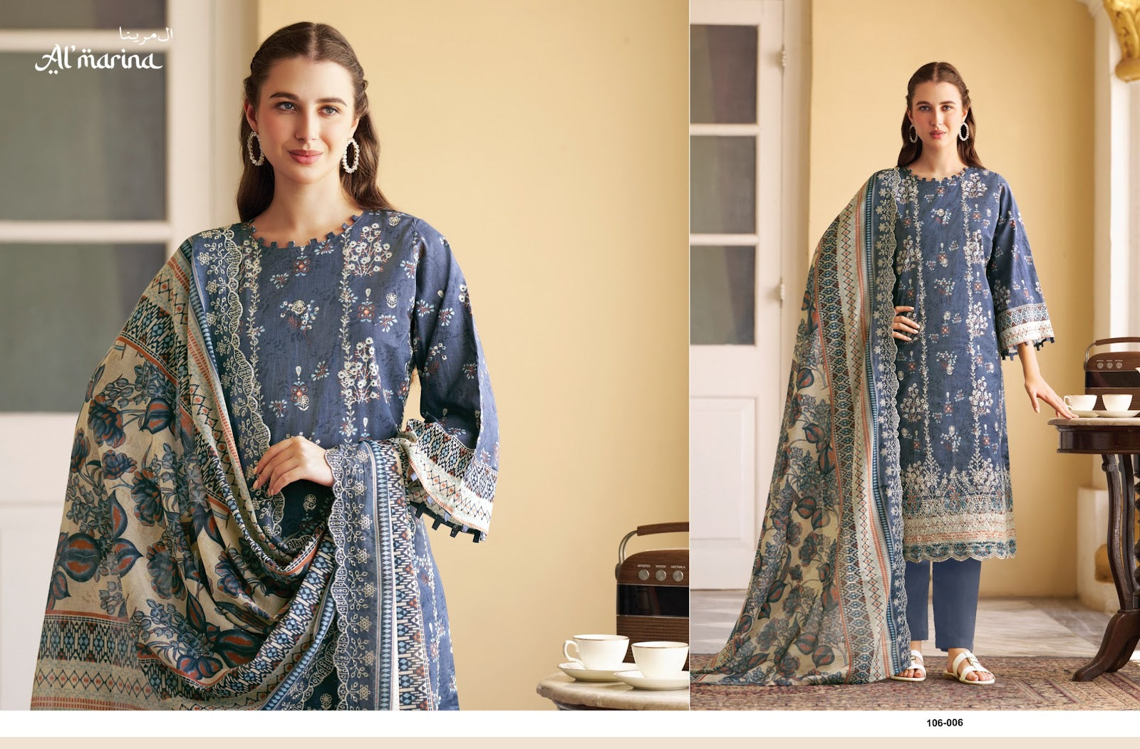 Chikankari Vol 4 Al Marina Cotton Karachi Salwar Suits Manufacturer India