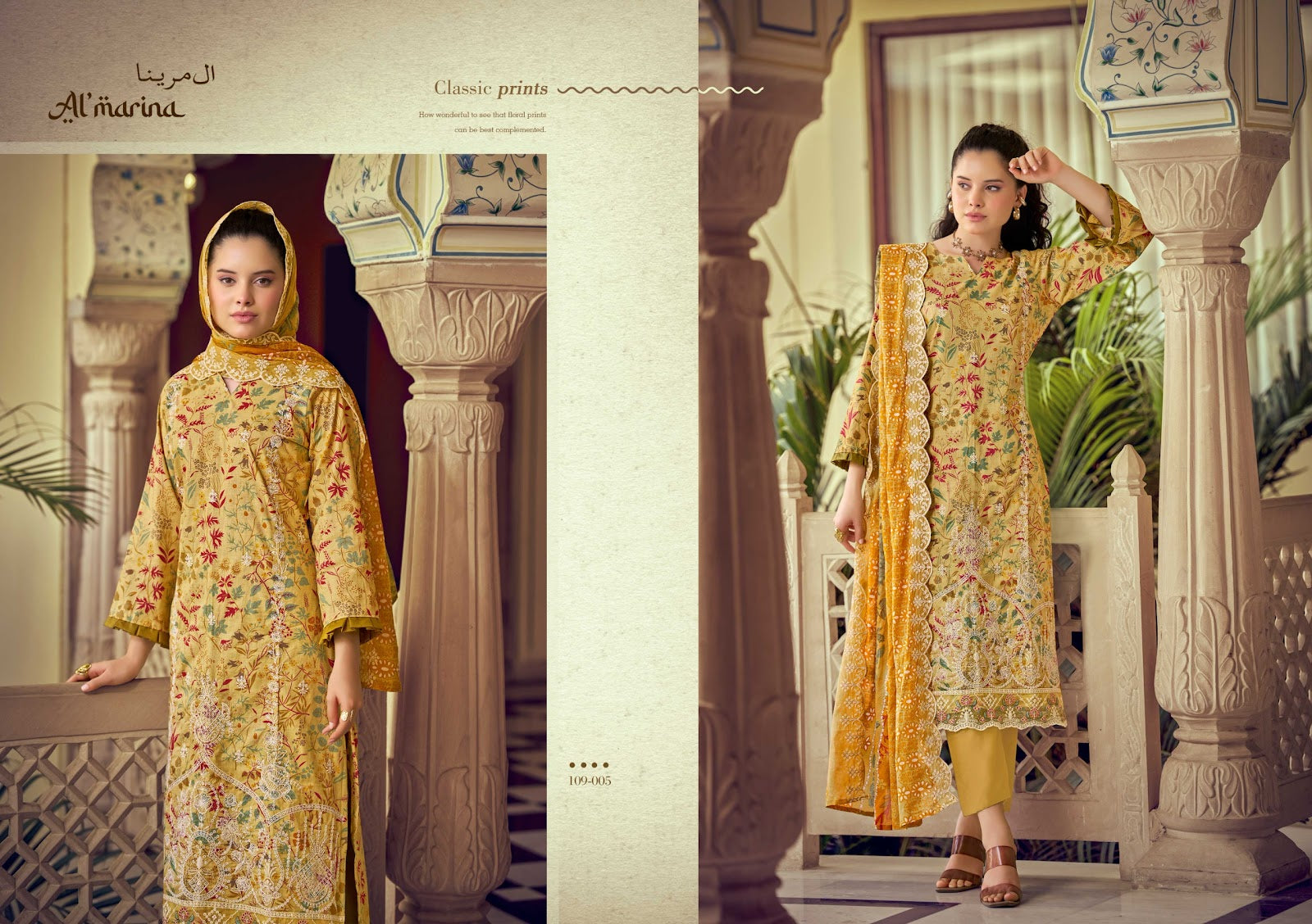 Chikankari Vol 5 Al Marina Cotton Karachi Salwar Suits Exporter Ahmedabad