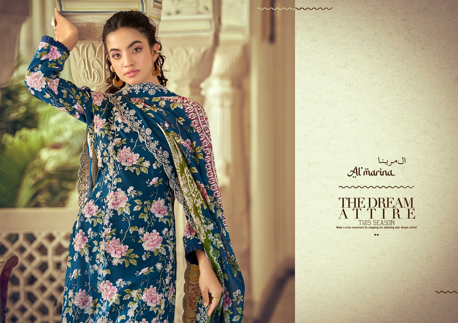 Chikankari Vol 5 Al Marina Cotton Karachi Salwar Suits Exporter Ahmedabad