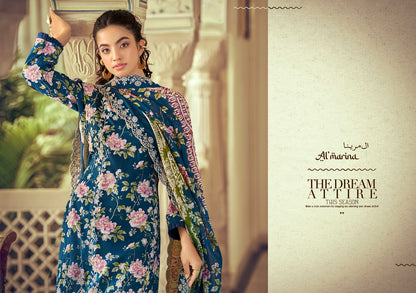 Chikankari Vol 5 Al Marina Cotton Karachi Salwar Suits Exporter Ahmedabad