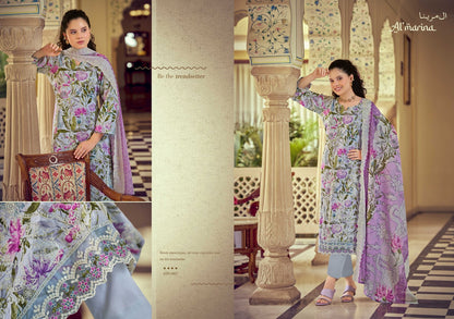 Chikankari Vol 5 Al Marina Cotton Karachi Salwar Suits Exporter Ahmedabad