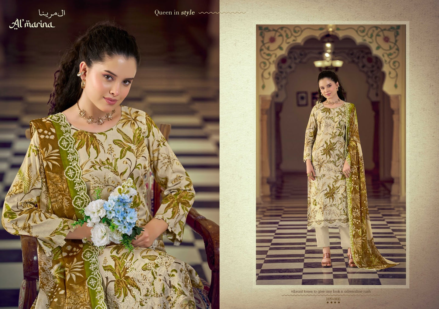 Chikankari Vol 5 Al Marina Cotton Karachi Salwar Suits Exporter Ahmedabad