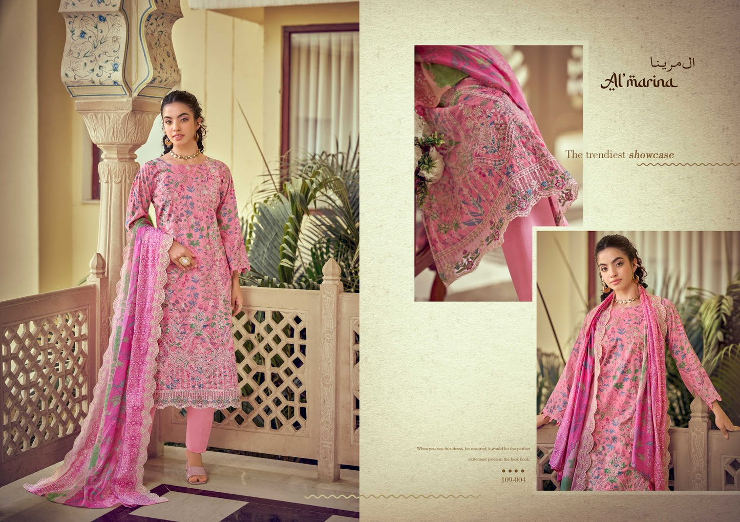Chikankari Vol 5 Al Marina Cotton Karachi Salwar Suits Exporter Ahmedabad