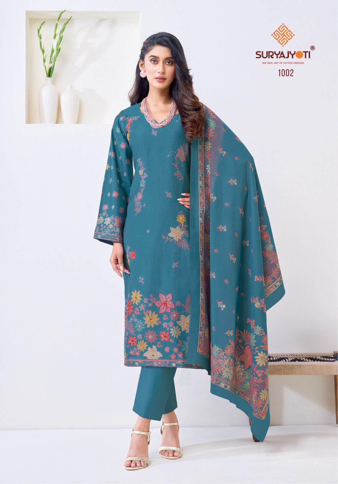 Chikiri Vol 1 Suryajyoti Roman Pant Style Suits Wholesale Price