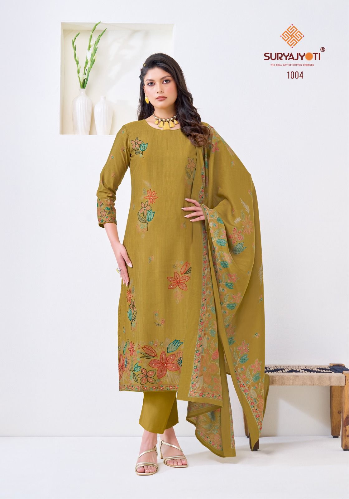 Chikiri Vol 1 Suryajyoti Roman Pant Style Suits Wholesale Price