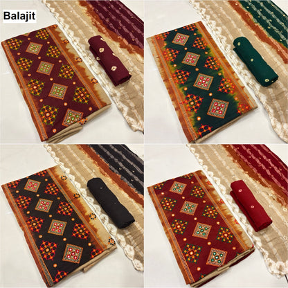 Chiku 3D 0607 Balajit Satin Salwar Suits Wholesale Price