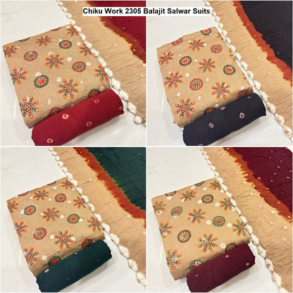 Chiku Work 2305 Balajit Salwar Suits Wholesale Rate