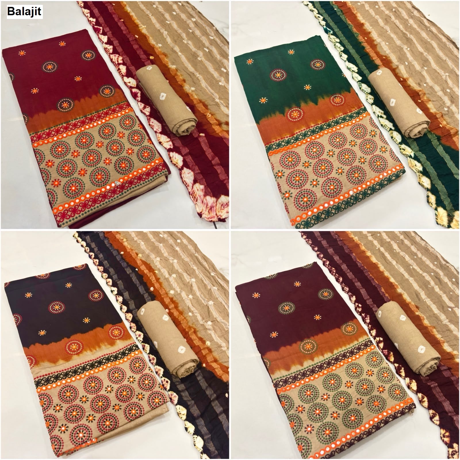 Chiku Work 2807 Balajit Salwar Suits Supplier India