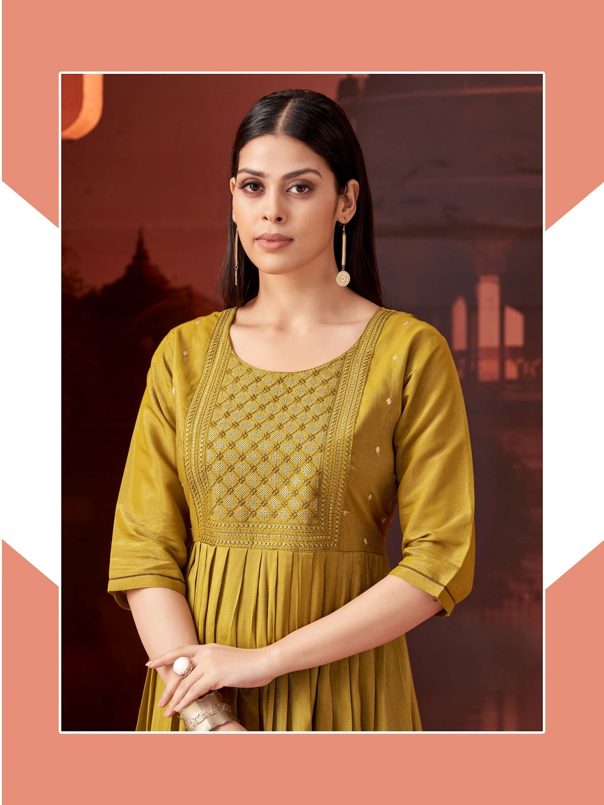 Chimki Hetvi Roman Simmer Anarkali Kurtis Exporter India