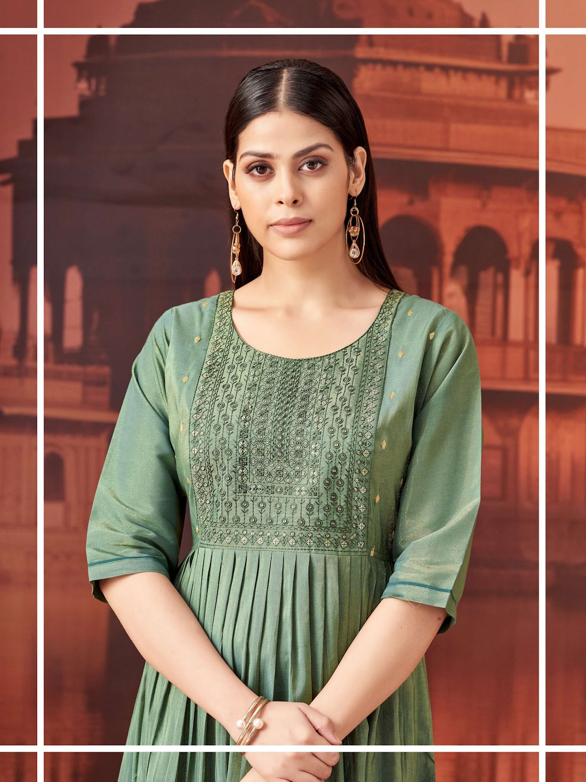 Chimki Hetvi Roman Simmer Anarkali Kurtis Exporter India