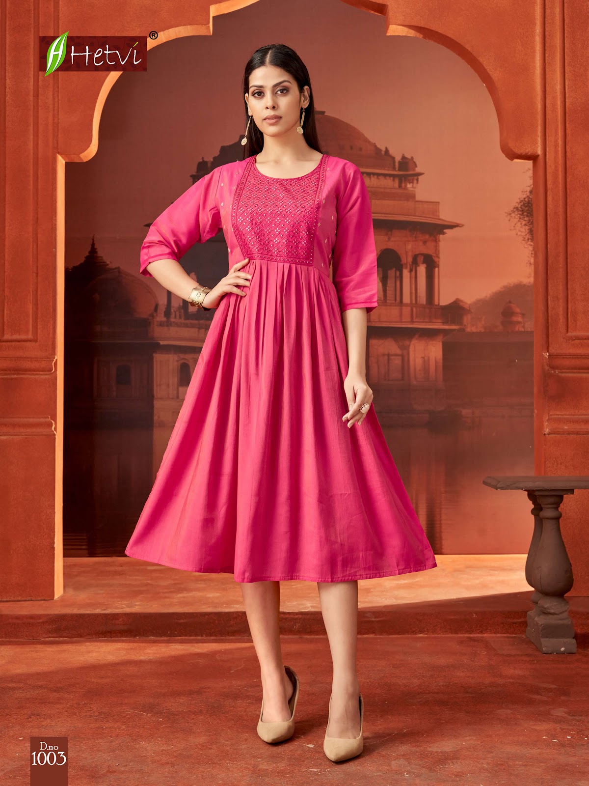 Chimki Hetvi Roman Simmer Anarkali Kurtis Exporter India