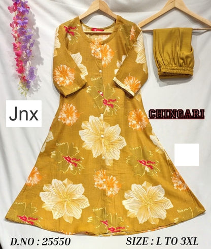 Chingari 030326 Jnx Vertican Kurti Pant Set Wholesaler