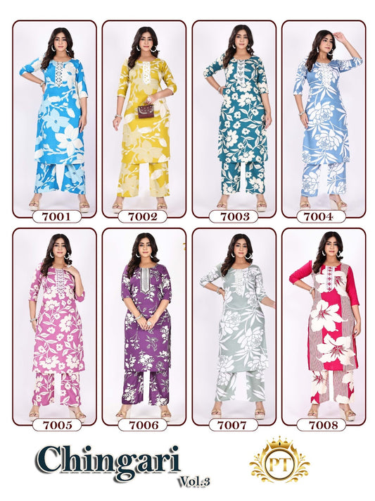 Chingari Vol 3 Pt Rayon 14Kg Co Ord Set Exporter