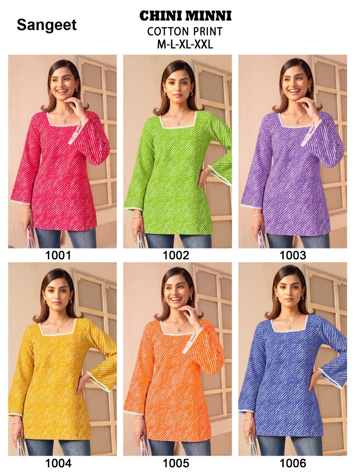 Chini Minni Sangeet Cotton Short Kurtis Manufacturer Ahmedabad