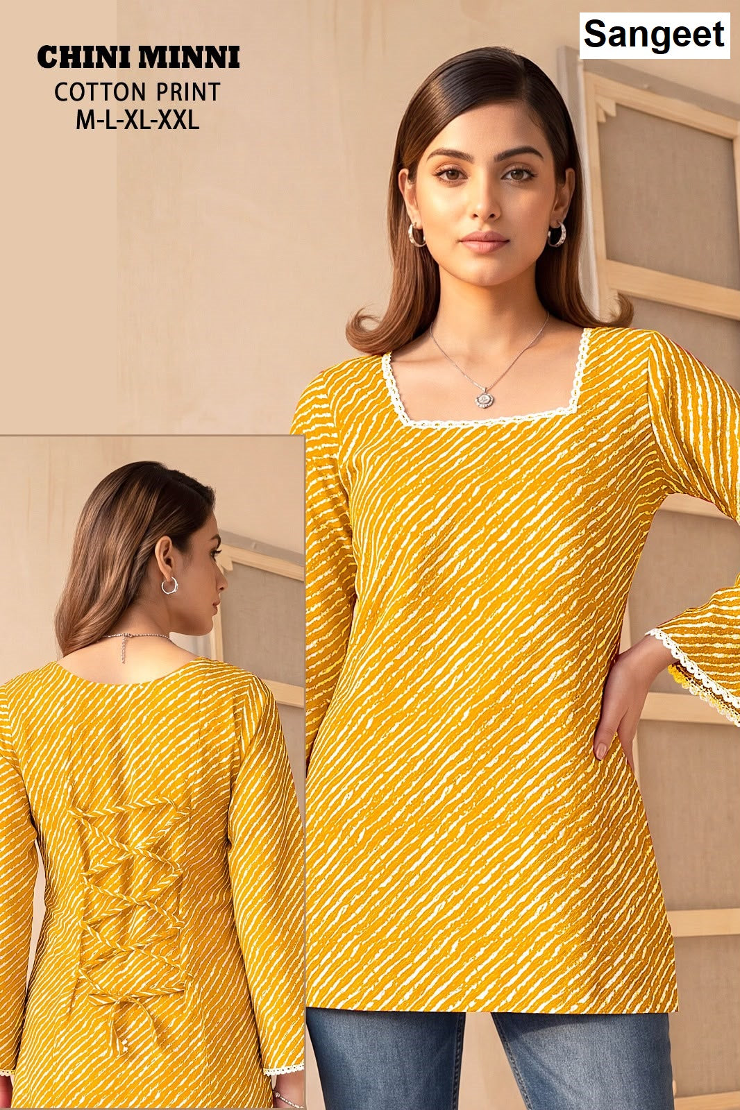 Chini Minni Sangeet Cotton Short Kurtis Manufacturer Ahmedabad