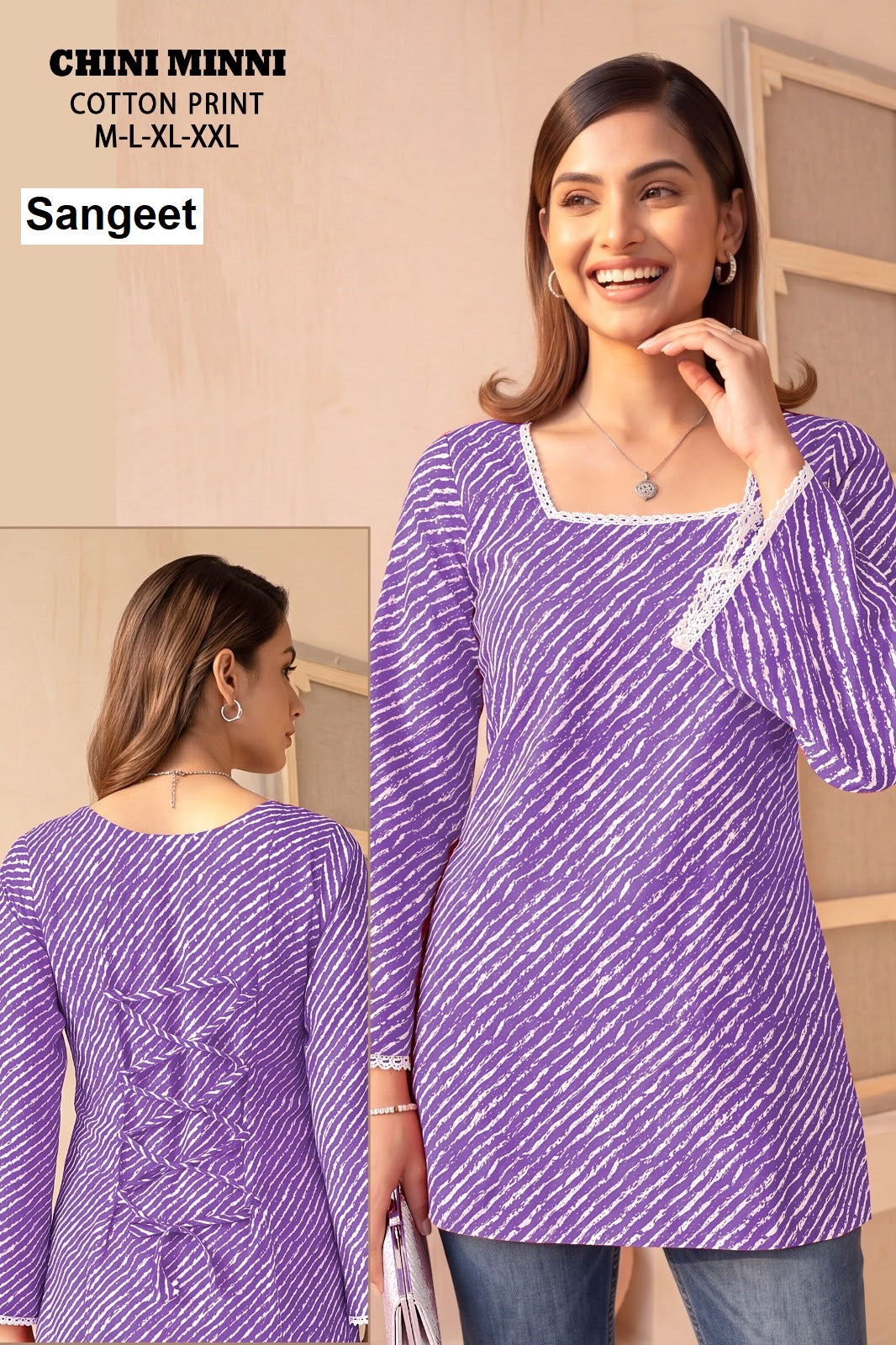 Chini Minni Sangeet Cotton Short Kurtis Manufacturer Ahmedabad