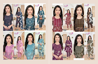 Chinkal Paavi Rayon Capsule Girls Readymade Pant Suits Supplier