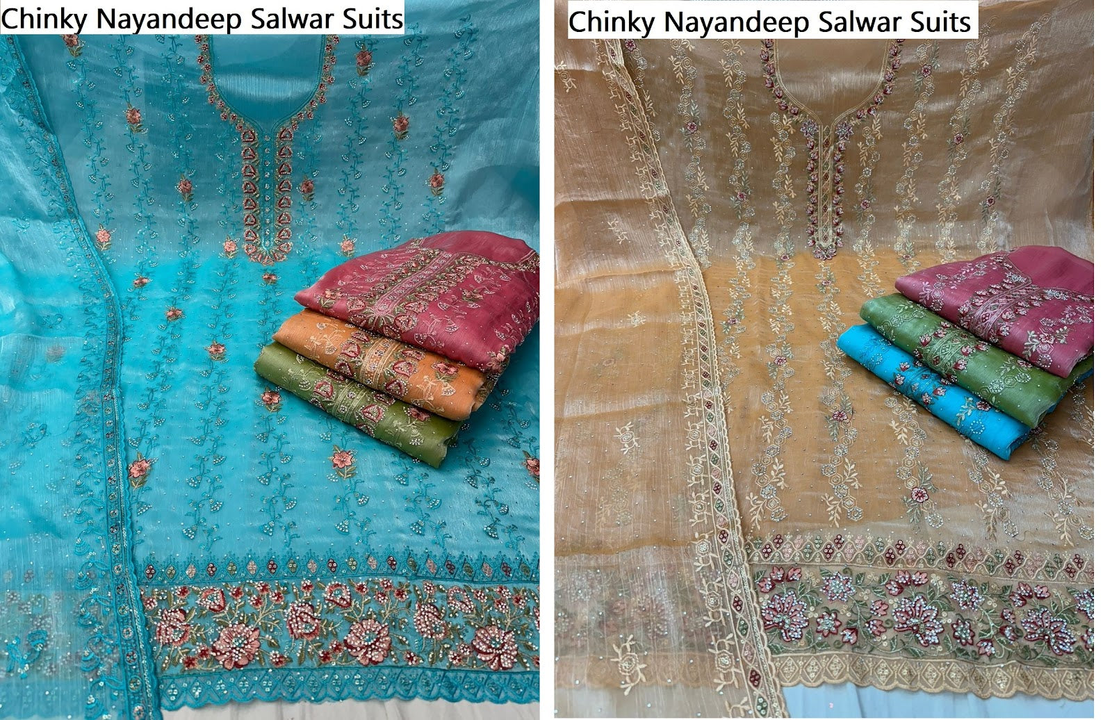 Chinky Nayandeep Burberry Salwar Suits Supplier