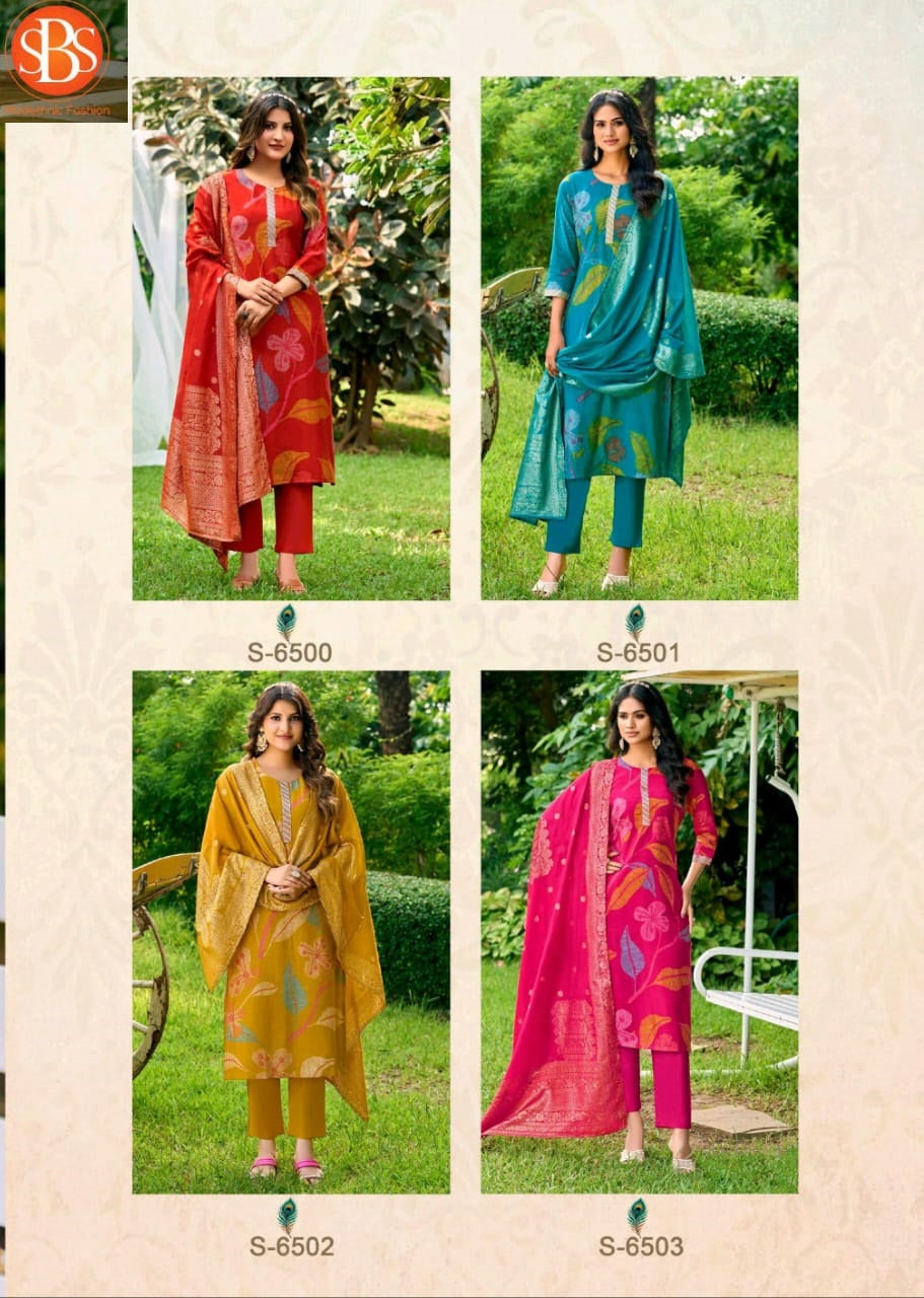 Chinmayi Sbs Modal Chanderi Readymade Pant Style Suits Manufacturer Ahmedabad