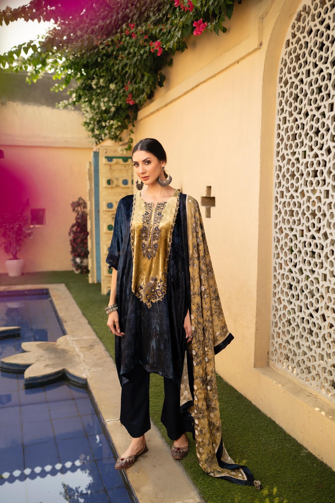 Chintz Naariti Velvet Suits Supplier Ahmedabad