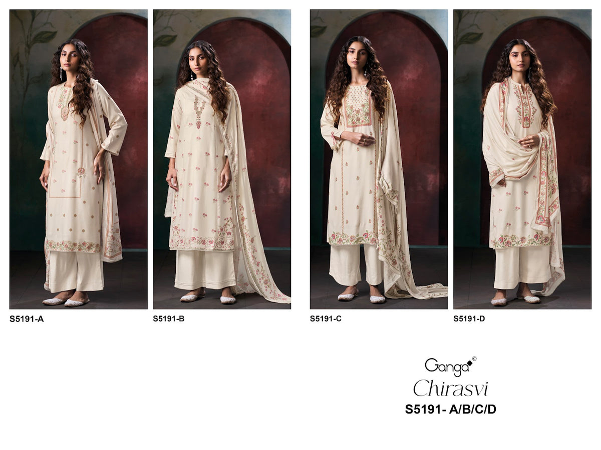 Chirasvi S5191 Ganga Wool Pashmina Suits Supplier Gujarat