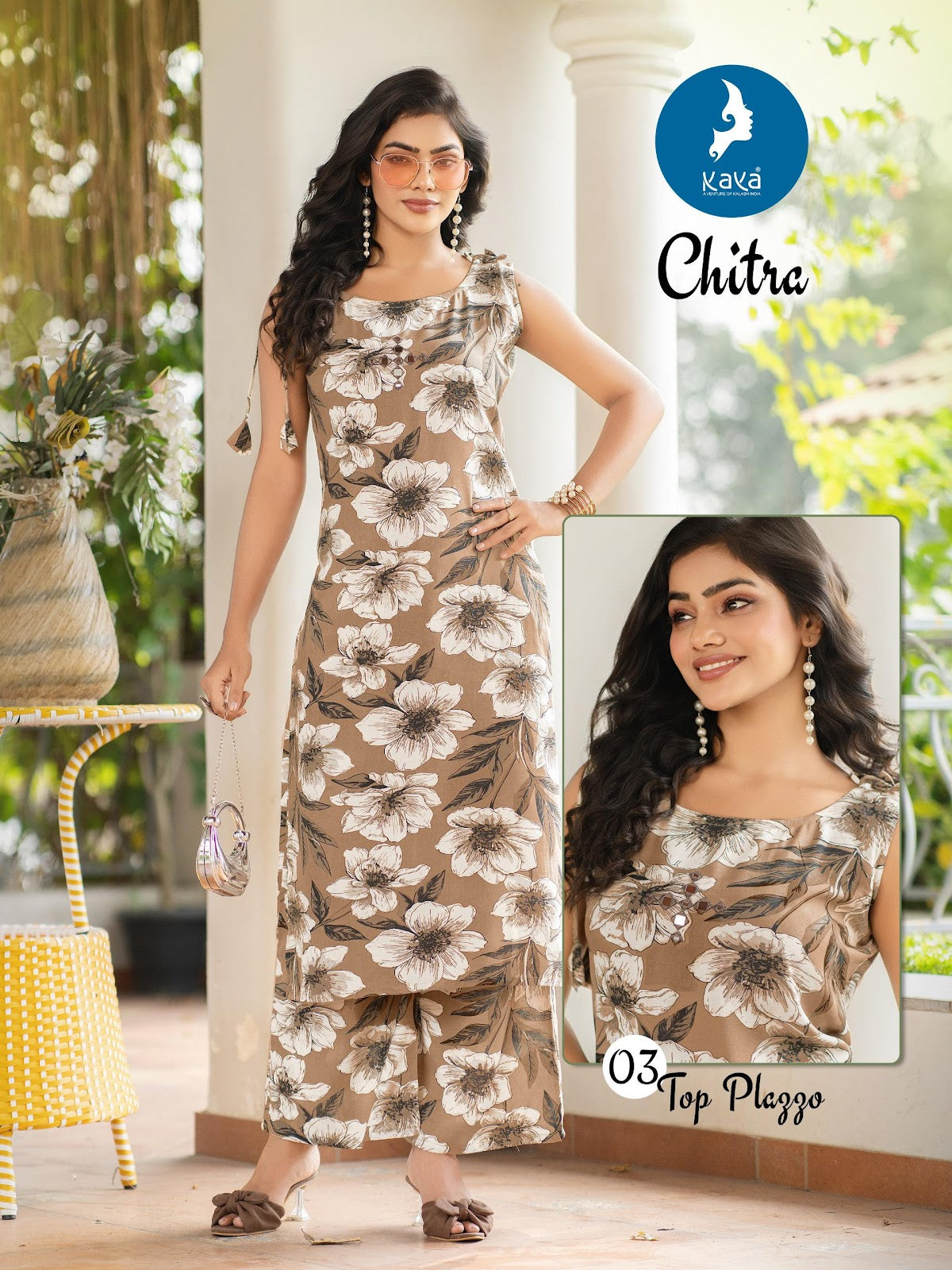 Chitra Kaya Rayon Kurti Plazzo Set Supplier