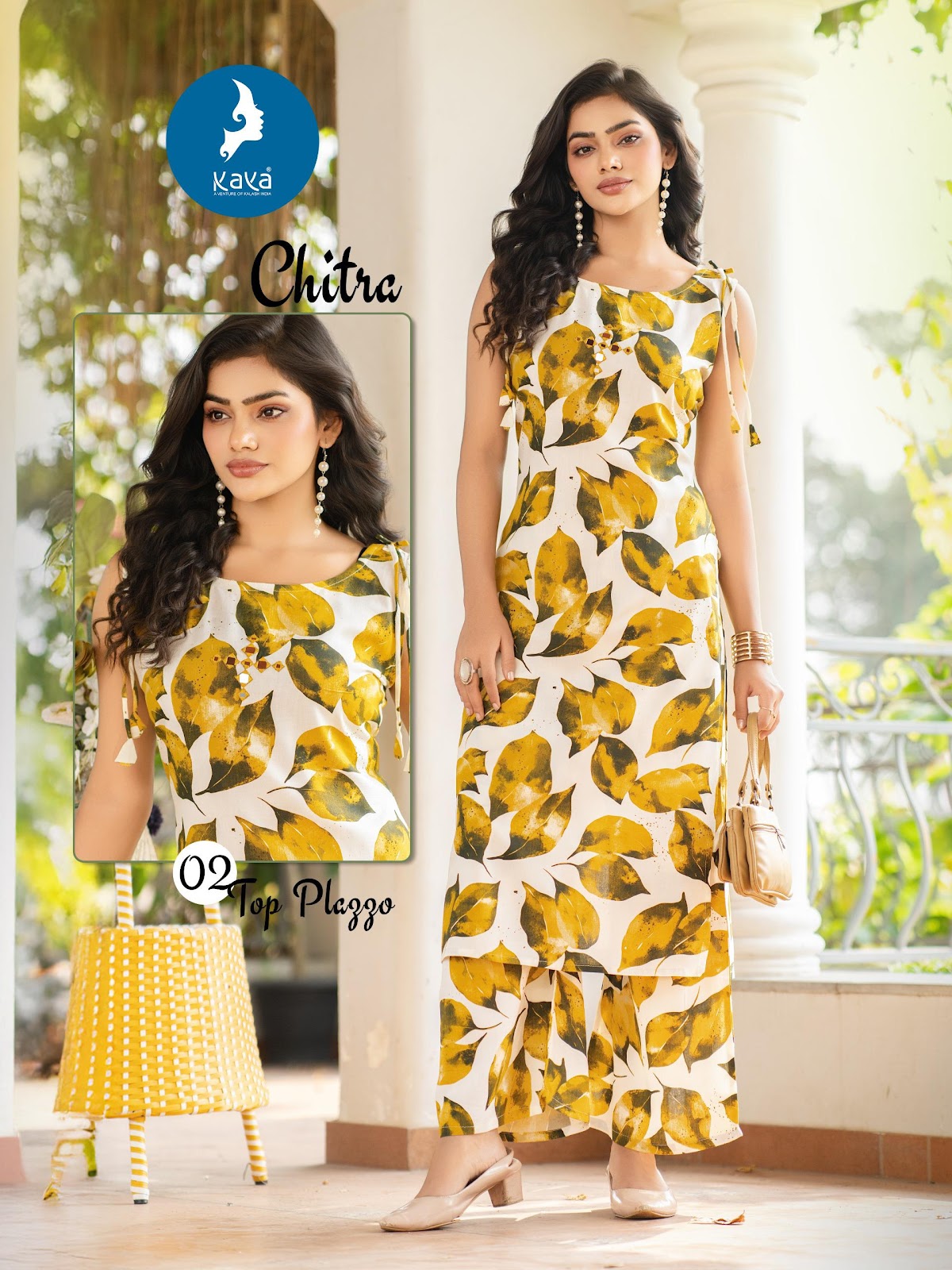 Chitra Kaya Rayon Kurti Plazzo Set Supplier