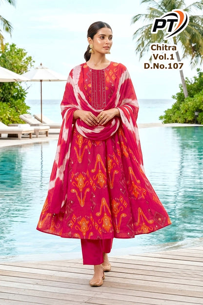 Chitra Vol 1 Pt Vertican Readymade Anarkali Suits Wholesaler Ahmedabad