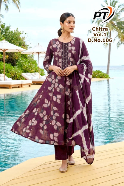 Chitra Vol 1 Pt Vertican Readymade Anarkali Suits Wholesaler Ahmedabad