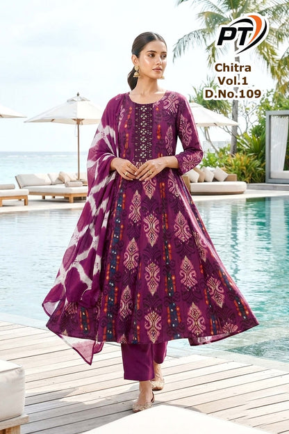 Chitra Vol 1 Pt Vertican Readymade Anarkali Suits Wholesaler Ahmedabad